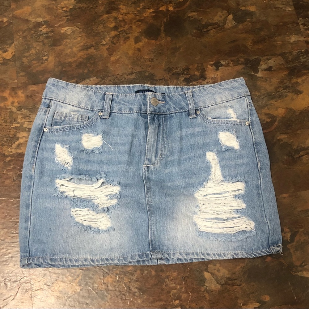 Denim mini skirt